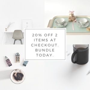 20% off two items at checkout!!!